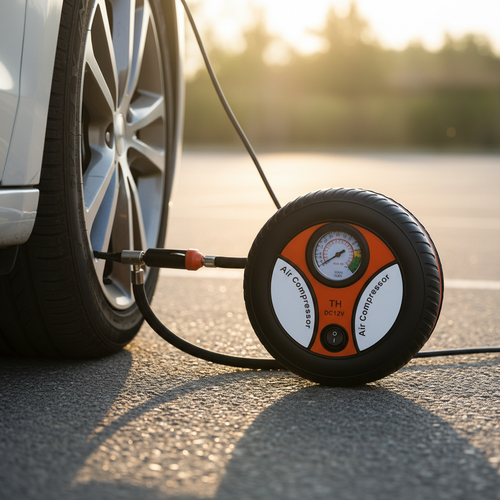 Automatic Car Air Compressor - Square
